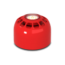 NUMENS - Sirena con luz estroboscópica convencional, rojo, 102 mm, 24 V, homologación EN, para interiores